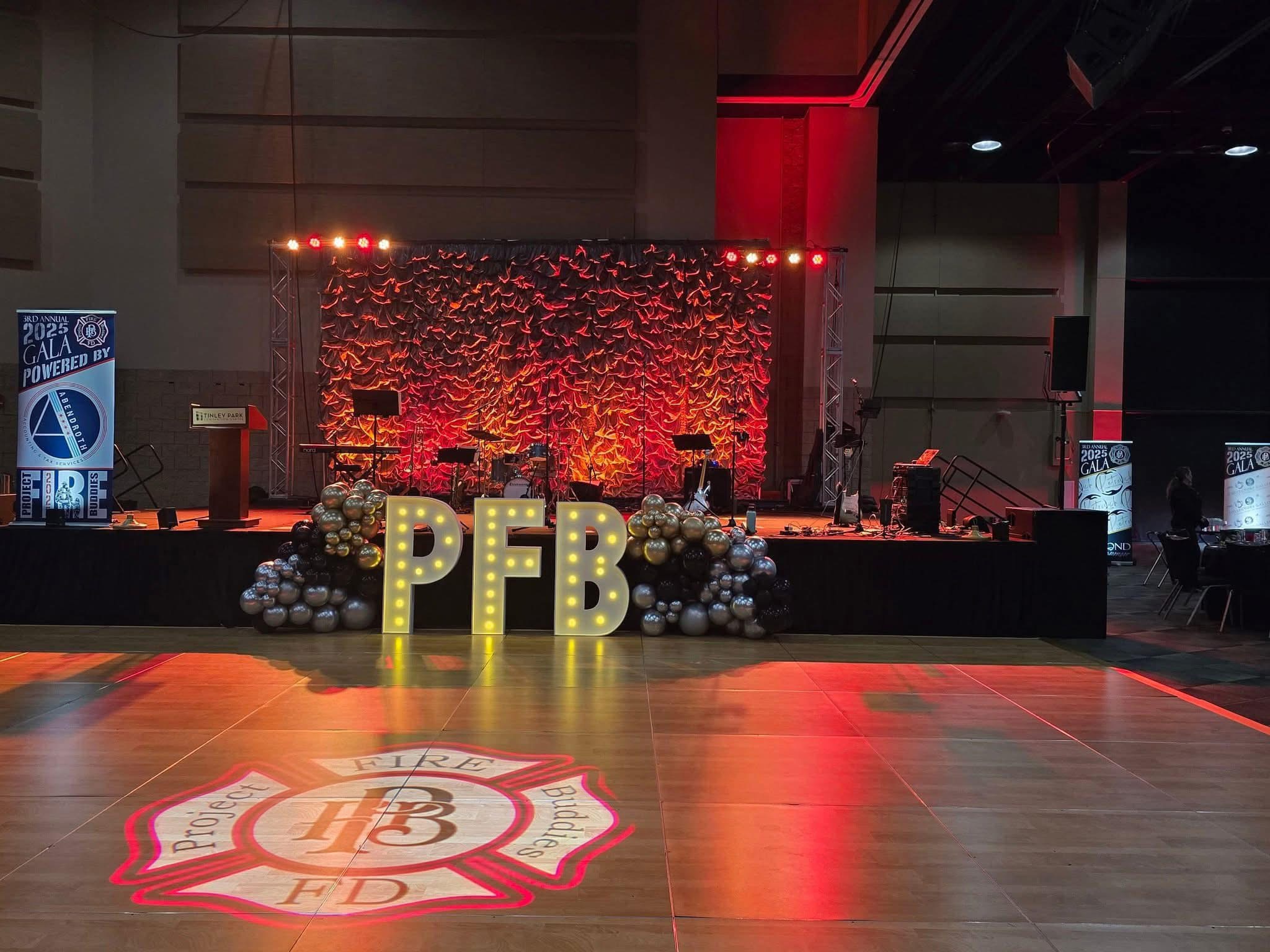 stage design for project fire buddies